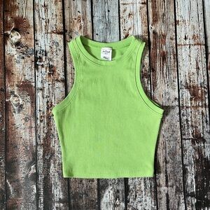 Destined Lime Green Ribbed Tank